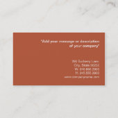 Moderne monogram (rood bruin) visitekaartje (Achterkant)