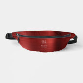 Moderne Monogram Rood Heuptasje (Voorkant)