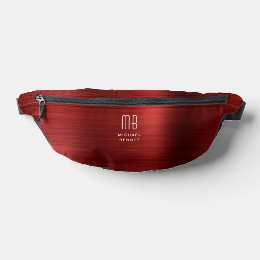 Moderne Monogram Rood Heuptasje (Liggend)
