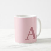 Moderne Monogram Roos Koffie Mok (Voorkant rechts)