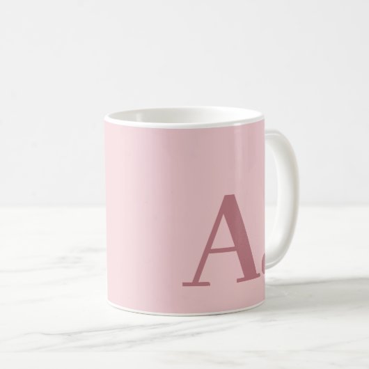 Moderne Monogram Roos Koffie Mok (Voorkant rechts)