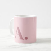 Moderne Monogram Roos Koffie Mok (Voorkant links)