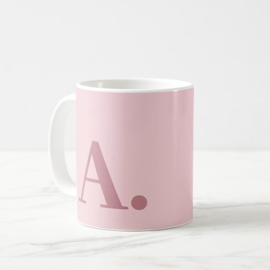 Moderne Monogram Roos Koffie Mok (Voorkant links)