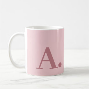 Moderne Monogram Roos Koffie Mok
