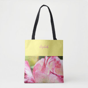 Moderne Monogram Roos Tote Bag