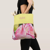 Moderne Monogram Roos Tote Bag (Dichtbij)
