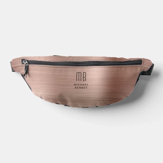 Moderne Monogram Rose Goud Heuptasje (Liggend)