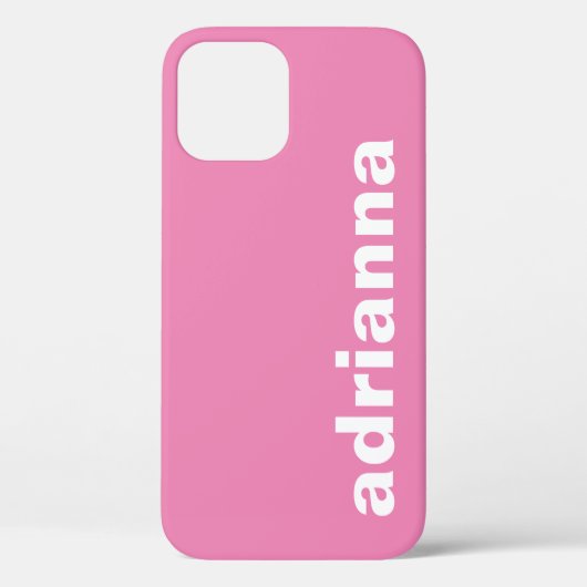 Moderne monogram roze Case-Mate iPhone case (Achterkant)