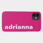 Moderne Monogram Roze Case-Mate iPhone Case (Achterkant (horizontaal))