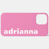 Moderne monogram roze Case-Mate iPhone case (Achterkant (horizontaal))