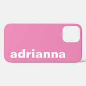 Moderne Monogram Roze Case-Mate iPhone Case (Achterkant (horizontaal))