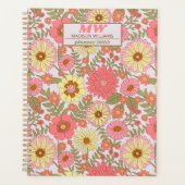 Moderne monogram roze flessenpatroon 2022 Planner (Voorkant)