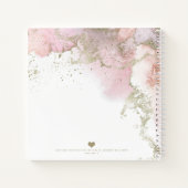 Moderne Monogram Roze & Gold Abstract zakboek Notitieboek (Achterkant)
