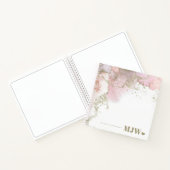 Moderne Monogram Roze & Gold Abstract zakboek Notitieboek (Binnen)