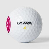 Moderne Monogram Roze Golfballen (Logo)