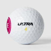 Moderne Monogram Roze Golfballen (Logo)