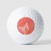 Moderne monogram roze golfballen (Voorkant)