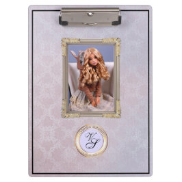 Moderne Monogram Roze Lavendelpop#2 Klembord