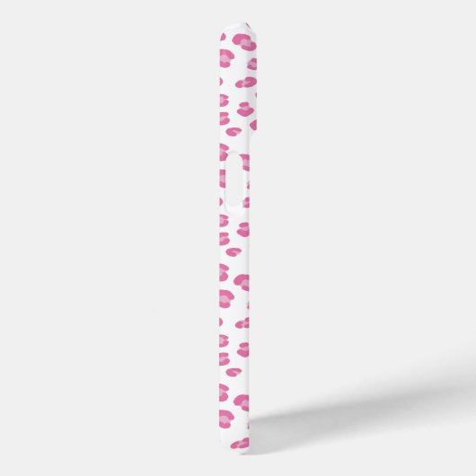 Moderne monogram roze luipaard print Case-Mate iPhone case (Achterkant / Rechts)