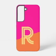 Moderne Monogram Roze Oranje
