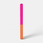 Moderne Monogram Roze Oranje Samsung Galaxy Hoesje (Linkerkant)