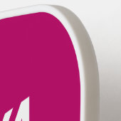 Moderne Monogram Roze Pickleball Paddle (Links Detail)
