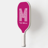 Moderne Monogram Roze Pickleball Paddle (Links)