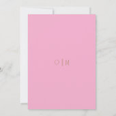 Moderne Monogram Roze Speelkaart Trouw  Kaart (Achterkant)