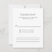 Moderne Monogram RSVP Kaart (Voorkant)