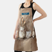 Moderne Monogram rustieke keukengerei Schort (Insitu)