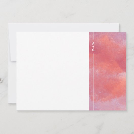 Moderne Monogram Save The Date (Achterkant)