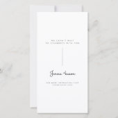 Moderne Monogram Save The Date Kaart (Achterkant)
