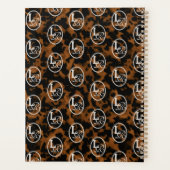 Moderne Monogram Schildpad Patroon Planner (Achterkant)