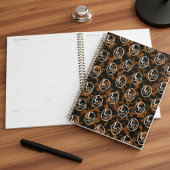 Moderne Monogram Schildpad Patroon Planner