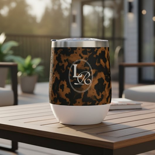Moderne Monogram Schildpadprint