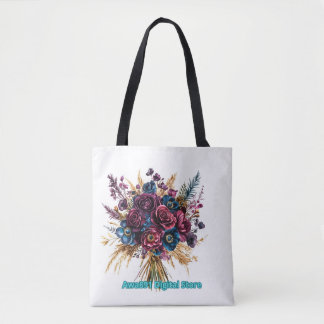 Moderne monogram schoudertas tote bag