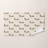 Moderne monogram schrijfmachine typografie bad handdoek (Handdoek)