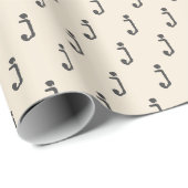 Moderne monogram schrijfmachine typografie cadeaupapier (Rol Hoek)