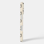 Moderne monogram schrijfmachine typografie Case-Mate iPhone case (Achterkant / Rechts)