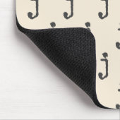 Moderne monogram schrijfmachine typografie muismat (Hoek)