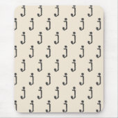 Moderne monogram schrijfmachine typografie muismat (Voorkant)