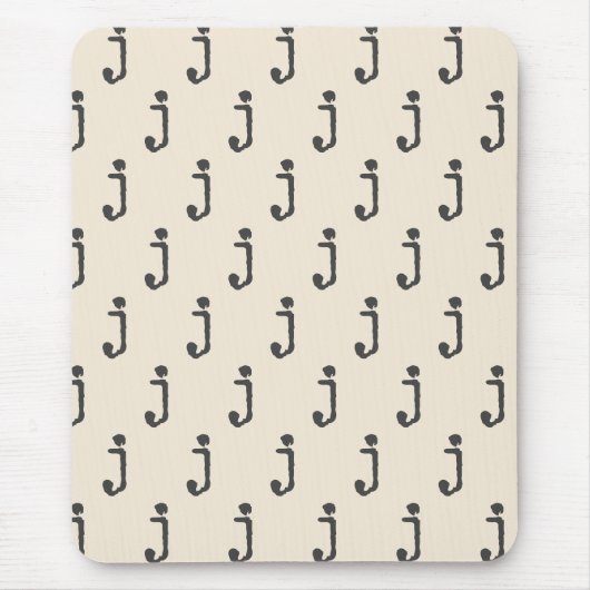 Moderne monogram schrijfmachine typografie muismat (Voorkant)