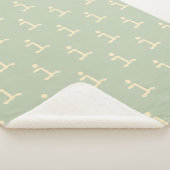 Moderne monogram schrijfmachine typografie sherpa deken (3/4)