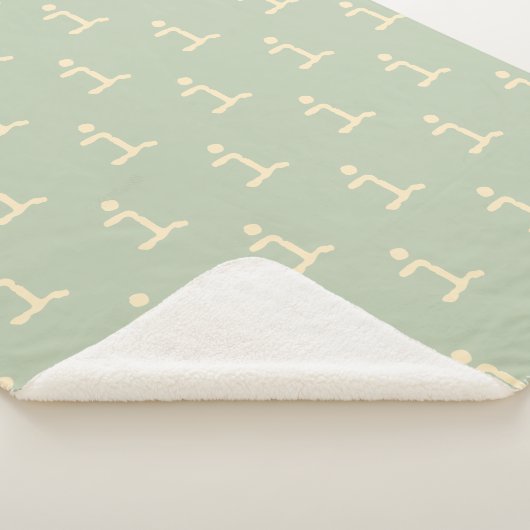 Moderne monogram schrijfmachine typografie sherpa deken (3/4)