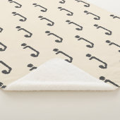 Moderne monogram schrijfmachine typografie sherpa deken (3/4)