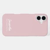 Moderne Monogram Script Naam iPhone 16 Plus Hoesje (Achterkant horizontaal)