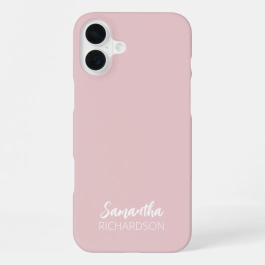 Moderne Monogram Script Naam iPhone 16 Plus Hoesje (Achterkant)