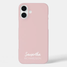 Moderne Monogram Script Naam iPhone 16 Plus Hoesje