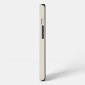 Moderne monogram script naam logo beige iPhone hoesje (Linkerkant)