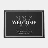 Moderne Monogram script naam Stomme Weddenschap We Deurmat (Voorkant)